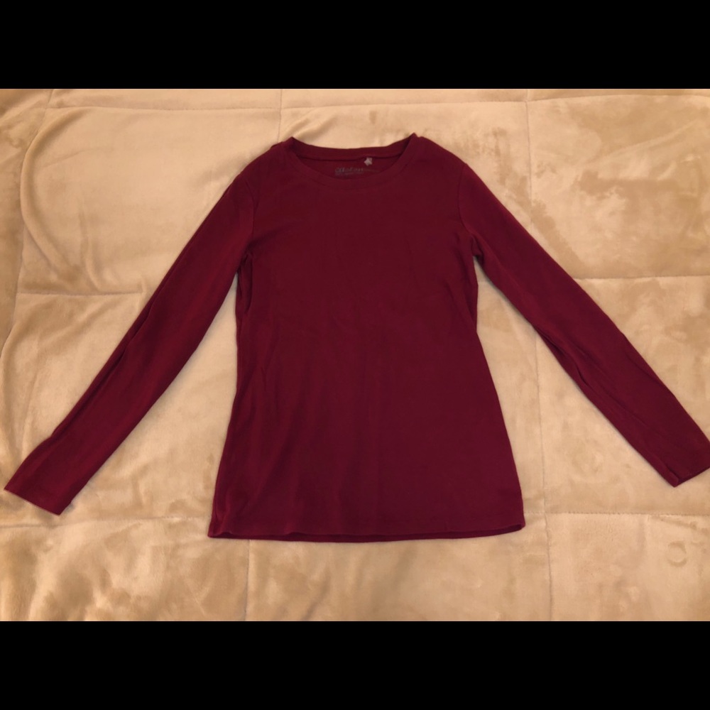 Maroon Long Sleeved Cotton Shirt Size Small